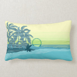 Almohadas lumbares reversibles hawaianas de la