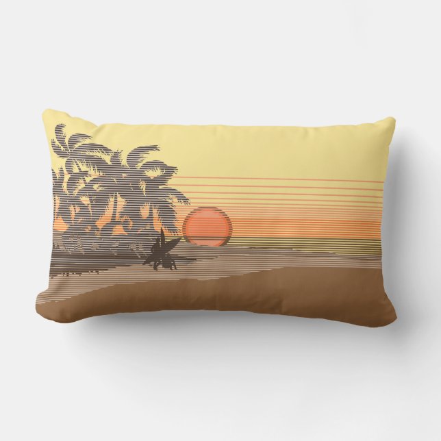 Almohadas lumbares reversibles hawaianas de la (Anverso)