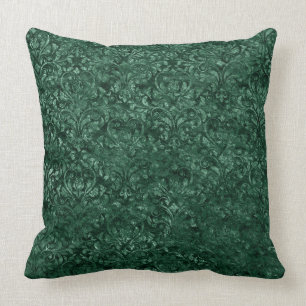 Almohadas machacadas verde del terciopelo