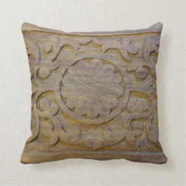 Almohadas Madera de Teca Texturizada con Diseño de