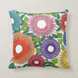 Almohadas modeladas flor de Warli