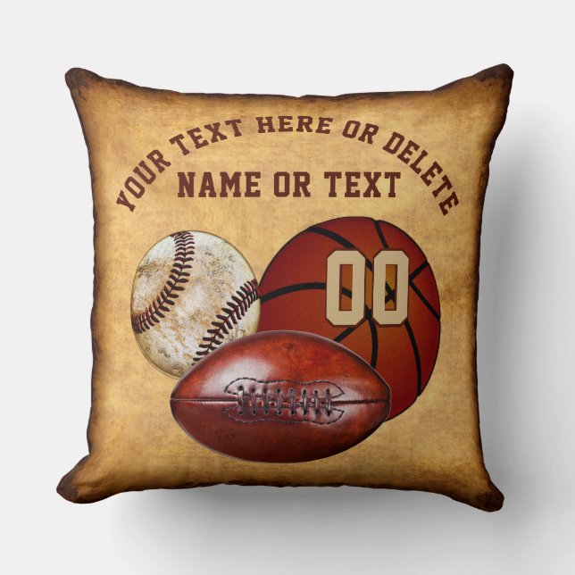 Almohadas Personalizadas de Deportes, Aspecto Vint (Anverso)