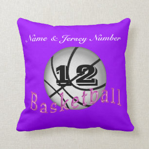 Almohadas personalizadas del baloncesto con NOMBRE