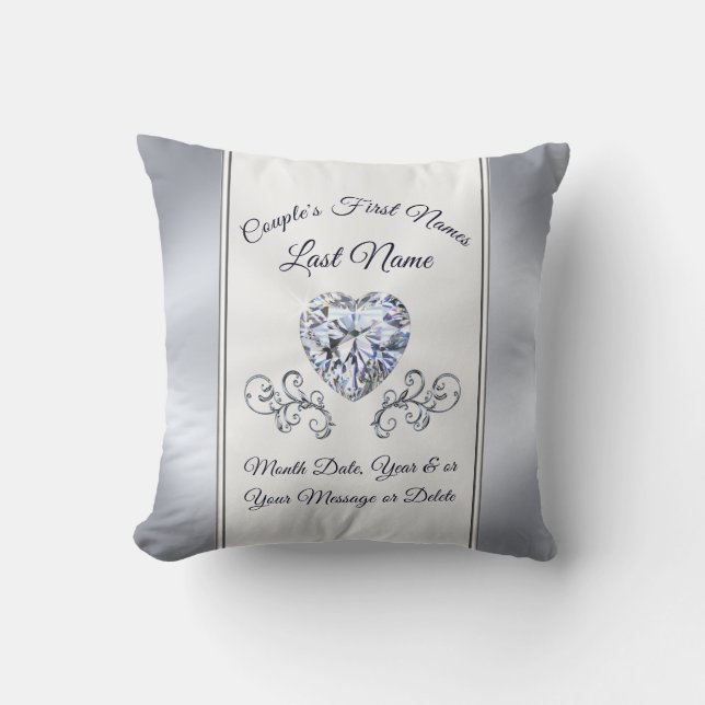 Almohadas personalizadas diamante para el regalo (Anverso)