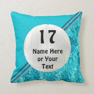 Almohadas personalizadas turquesa fresca del