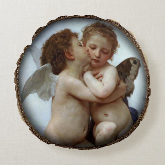 Almohadas Redondas de Arte Antiguo (Anverso)