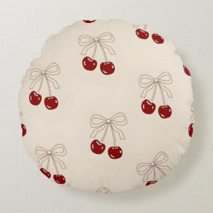 Almohadas redondas de cerezas y vacas cortas - Est
