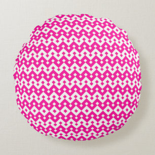 Almohadas redondas rosadas y blancas, de caramelo,