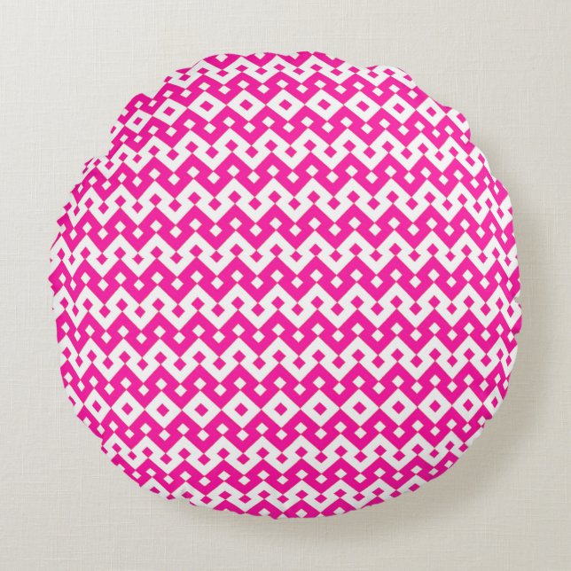 Almohadas redondas rosadas y blancas, de caramelo, (Anverso)