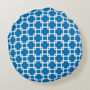 Almohadas redondeadas de enlace cuadrado azul desl