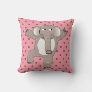 ALMOHADAS ROSAS DE GUARDERÍA DE ELEFANTE BONITO PA