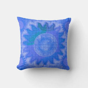 Almohadas solares celestes azules