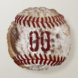 Almohadas sucias redondas del béisbol del NÚMERO