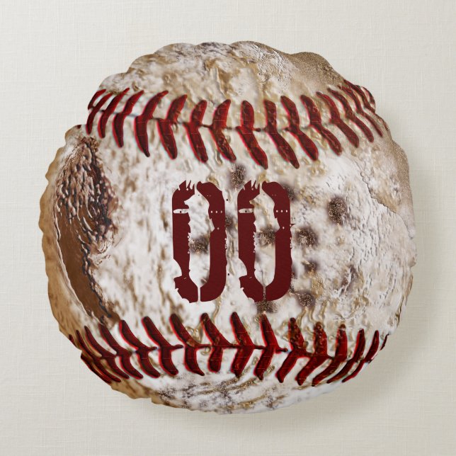 Almohadas sucias redondas del béisbol del NÚMERO (Anverso)