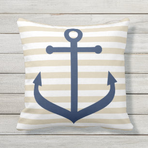 Almohadas temáticas náuticas al aire libre - con