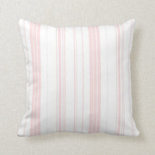 Almohadas y cojines de rayas rosas y blancas - Reg