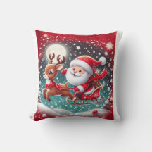 almohadas y pufs de diseño navideño
