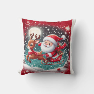 almohadas y pufs de diseño navideño