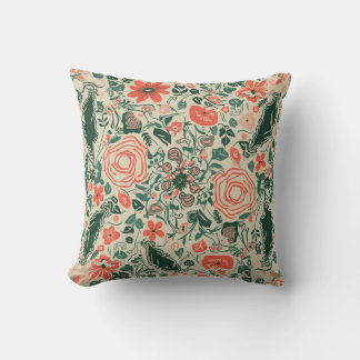 almohadilla de almohada con motivos florales