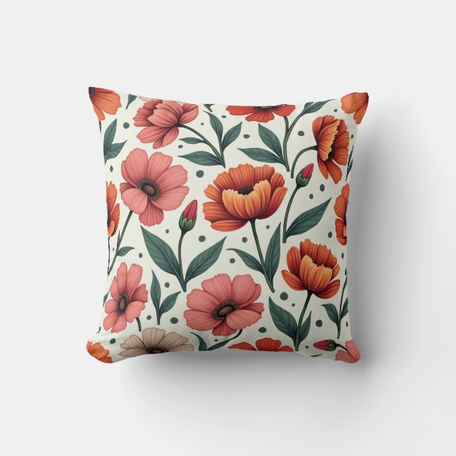 almohadilla de almohada con motivos florales (Anverso)
