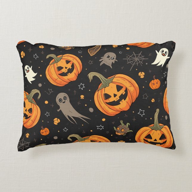 almohadilla de almohada de calabaza de halloween (Anverso)