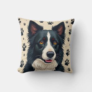 almohadilla de almohada de collie de borde