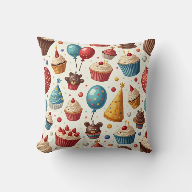 almohadilla de almohada de fiesta de cumpleaños (Anverso)