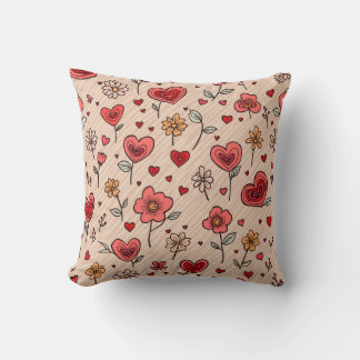 almohadilla de almohada de flores de amor