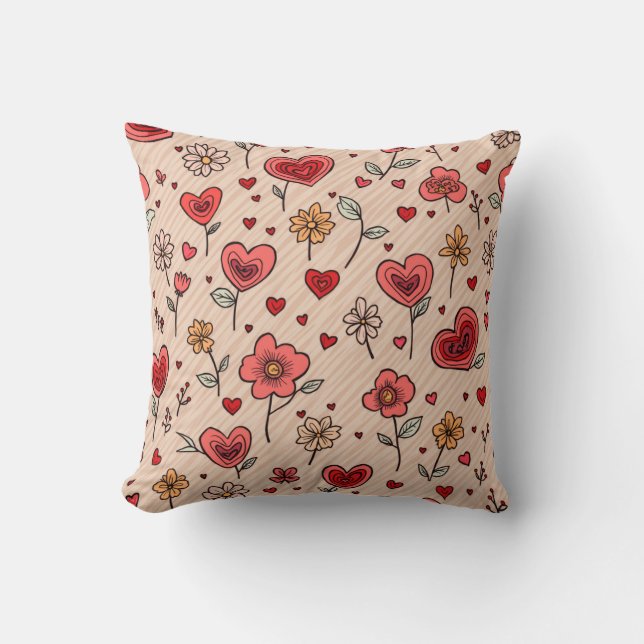 almohadilla de almohada de flores de amor (Anverso)