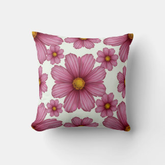 almohadilla de almohada de flores de cosmos