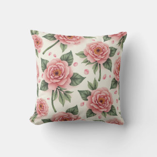 almohadilla de almohada de flores rosa