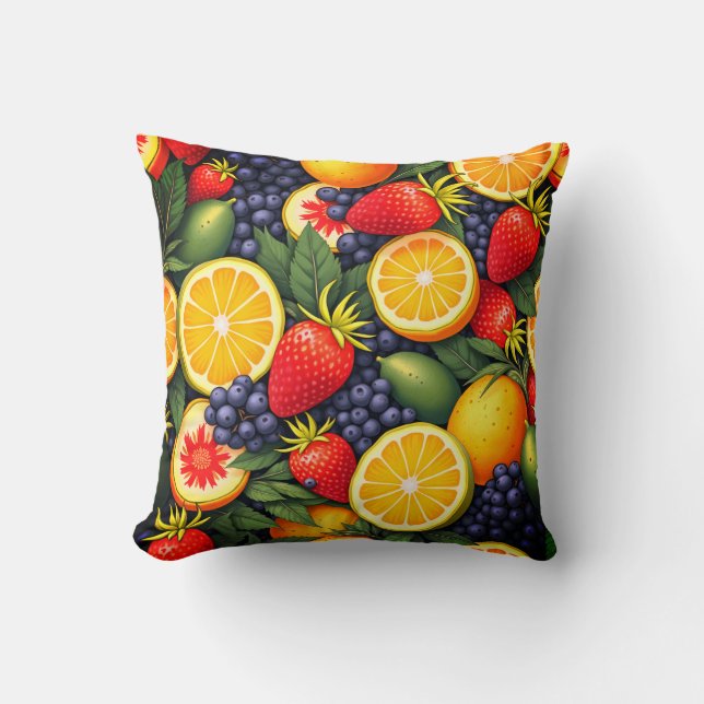 almohadilla de almohada de fruta tropical (Anverso)