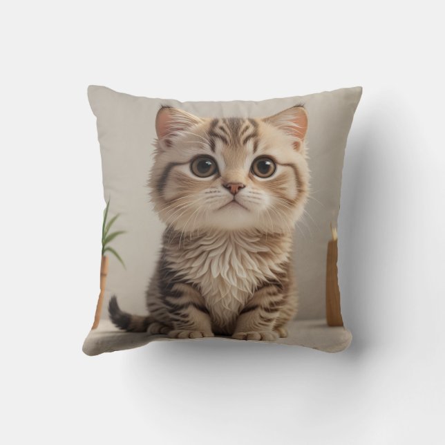 almohadilla de almohada de gatito suave (Reverso)