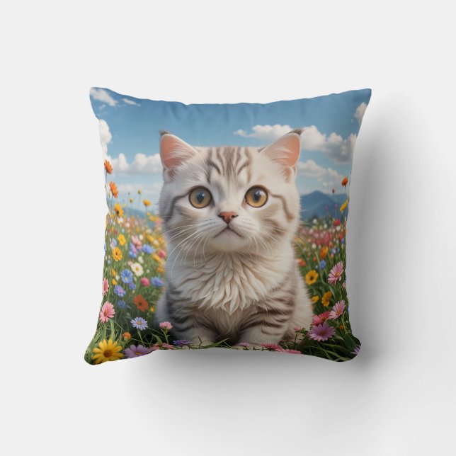 almohadilla de almohada de gatito suave (Reverso)