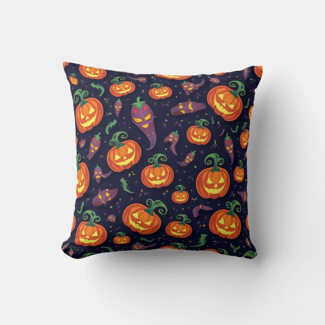 almohadilla de almohada de Halloween (Editar) (Anverso)