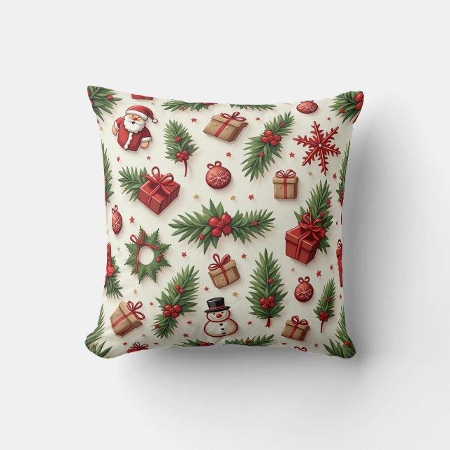 almohadilla de almohada de navidades ondulados (Anverso)