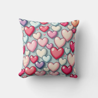 almohadilla de almohada de patrón cardíaco