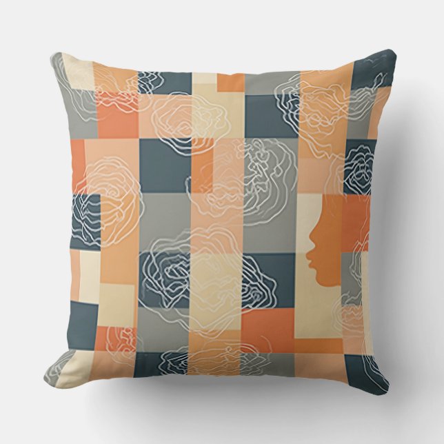 almohadilla de almohada de patrón cuadrado (Anverso)