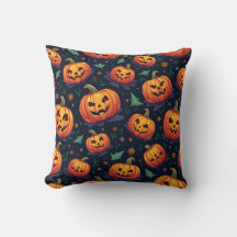 almohadilla de almohada de patrón de calabaza de H