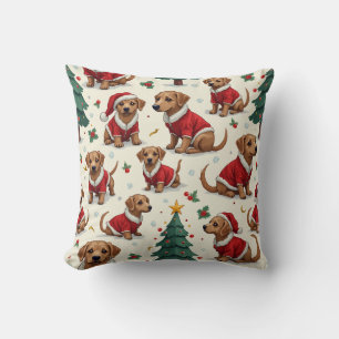 almohadilla de almohada de perro para navidades