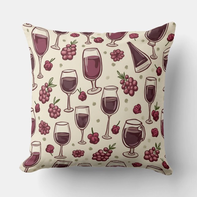 almohadilla de almohada del día del vino (Anverso)