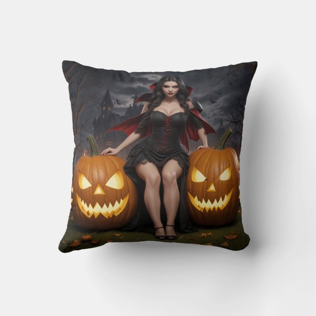almohadilla de almohada vampiro de Halloween (Reverso)