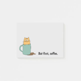Almohadilla de nota de café de gato