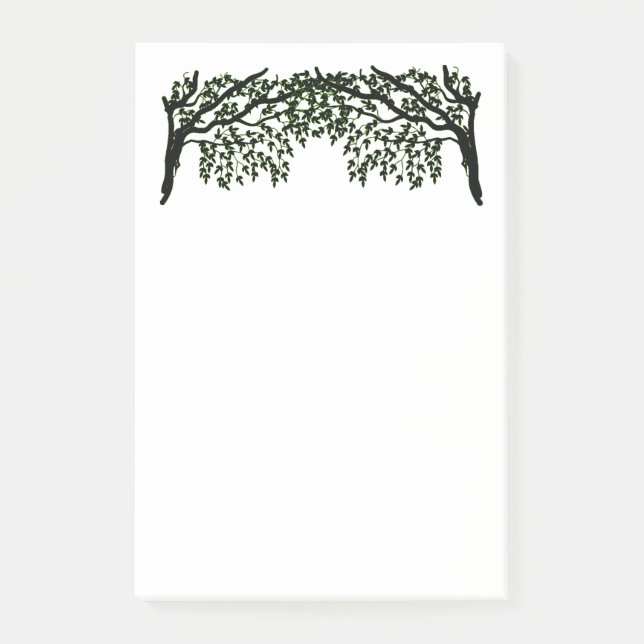 Almohadilla de nota - Toque de ramas de leafy (Anverso)