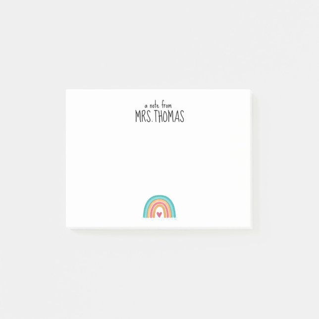 Almohadilla de notas del profesor arcoiris - regal (Anverso)