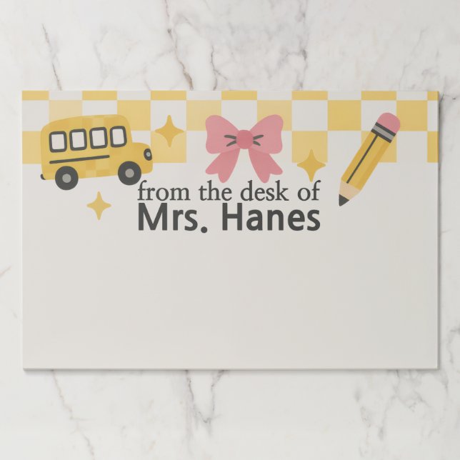 Almohadilla de papel de notas personalizadas del p (Anverso)