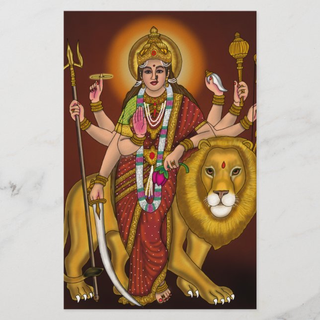 Almohadilla de papel Maa Durga (Anverso)
