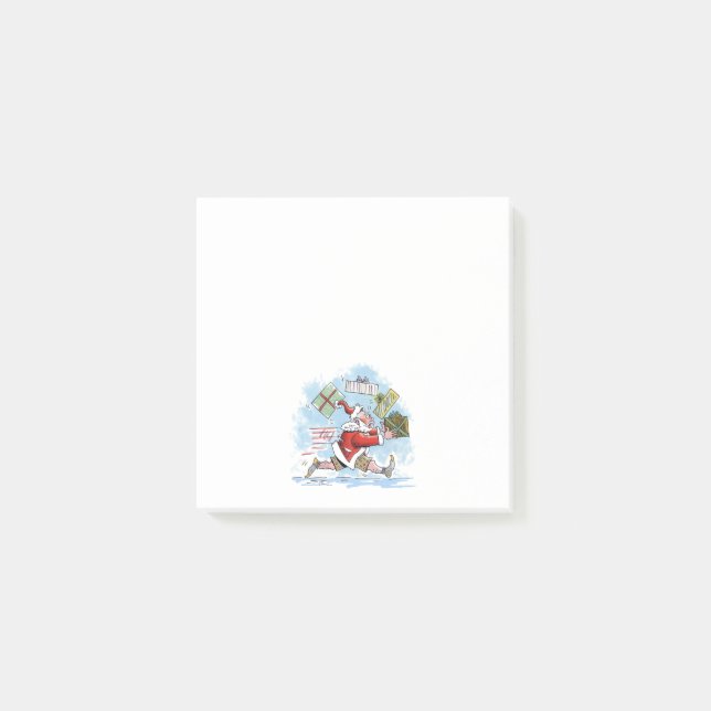 Almohadillas de notas blancas Santa no preparadas (Anverso)