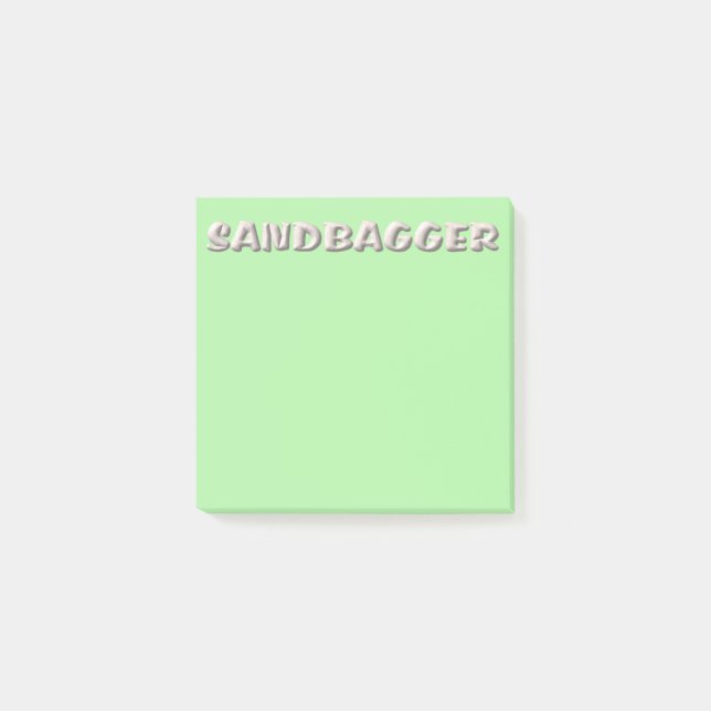 Almohadillas de notas verdes de Sandbagger (Anverso)