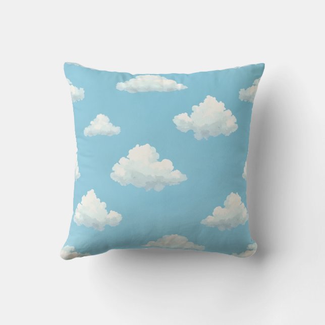 almohadón de almohada azul cielo (Reverso)